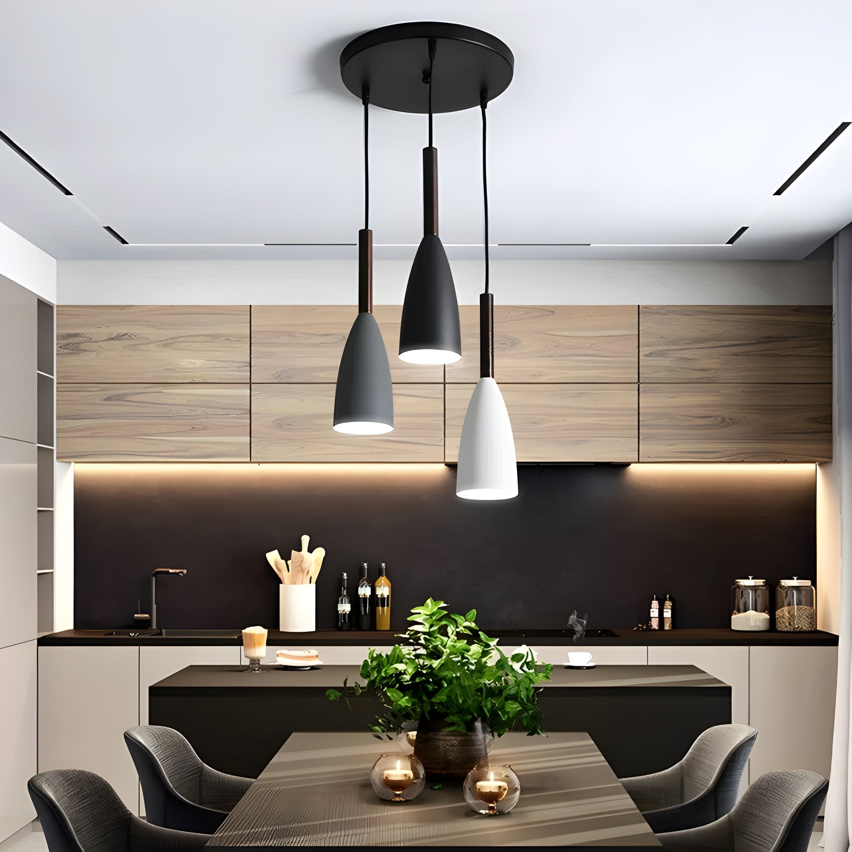 Nord Sphere Hanglamp – Scandinavische Elegantielamp met 3 Pendels