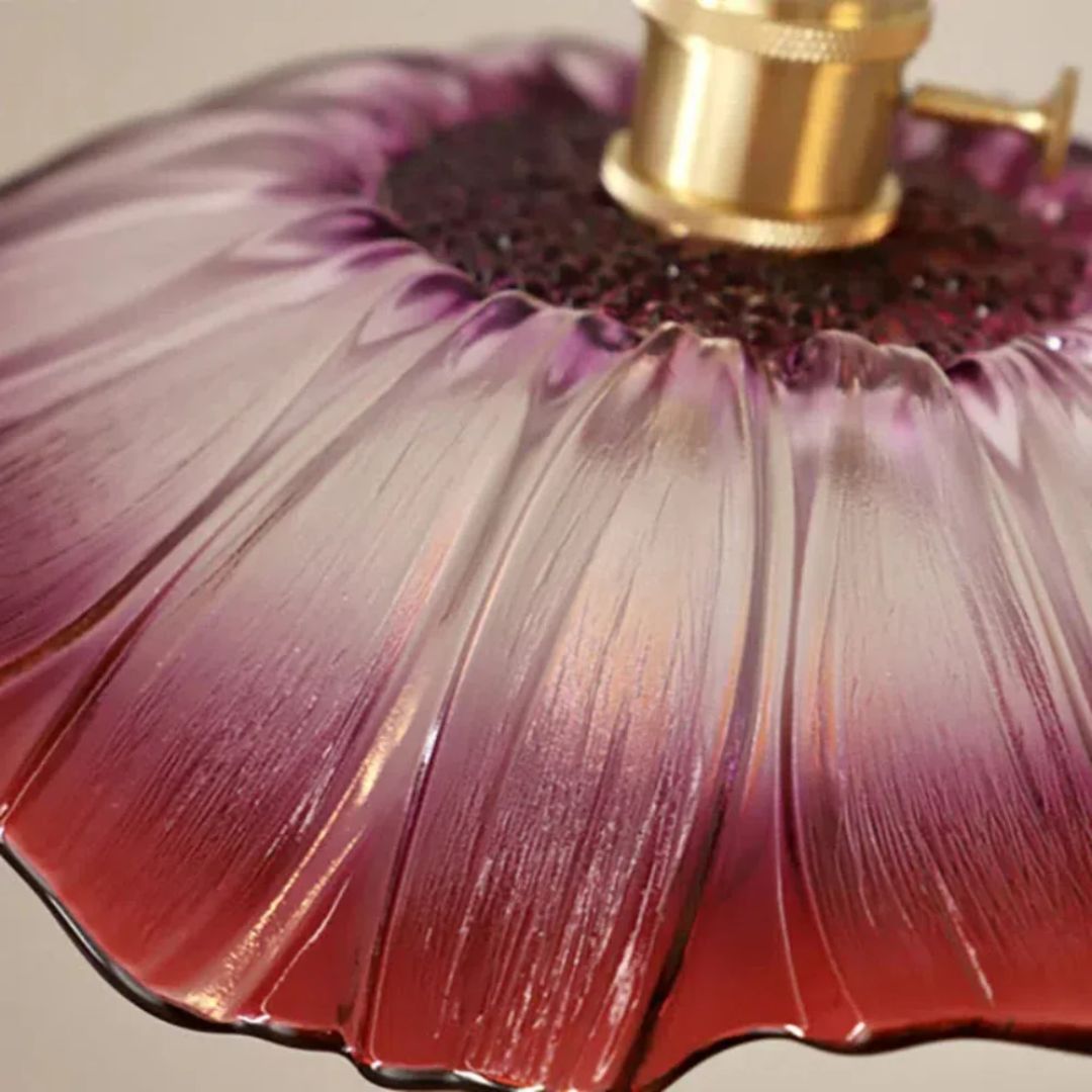 Glazen hanglamp met metalen fitting – Bonq