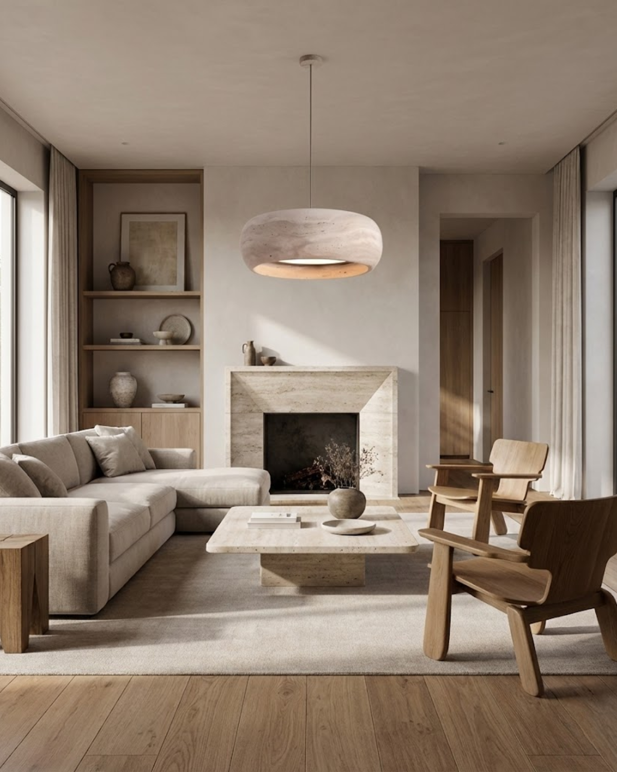 Hanglamp met steenlook afwerking – Bonq