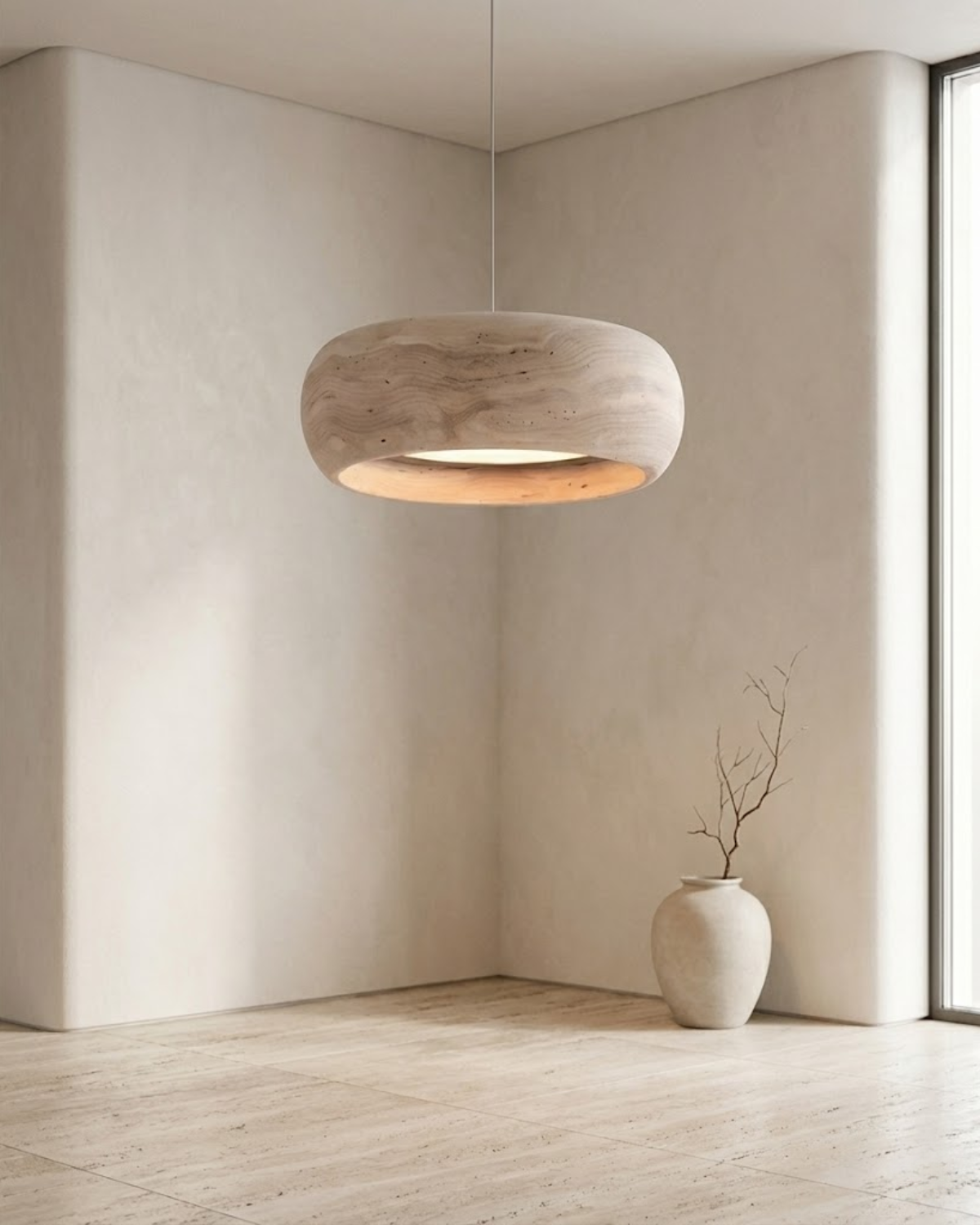 Hanglamp met steenlook afwerking – Bonq