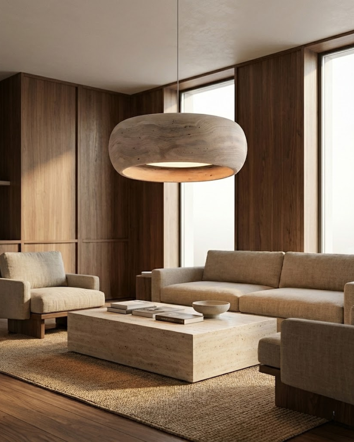 Hanglamp met steenlook afwerking – Bonq