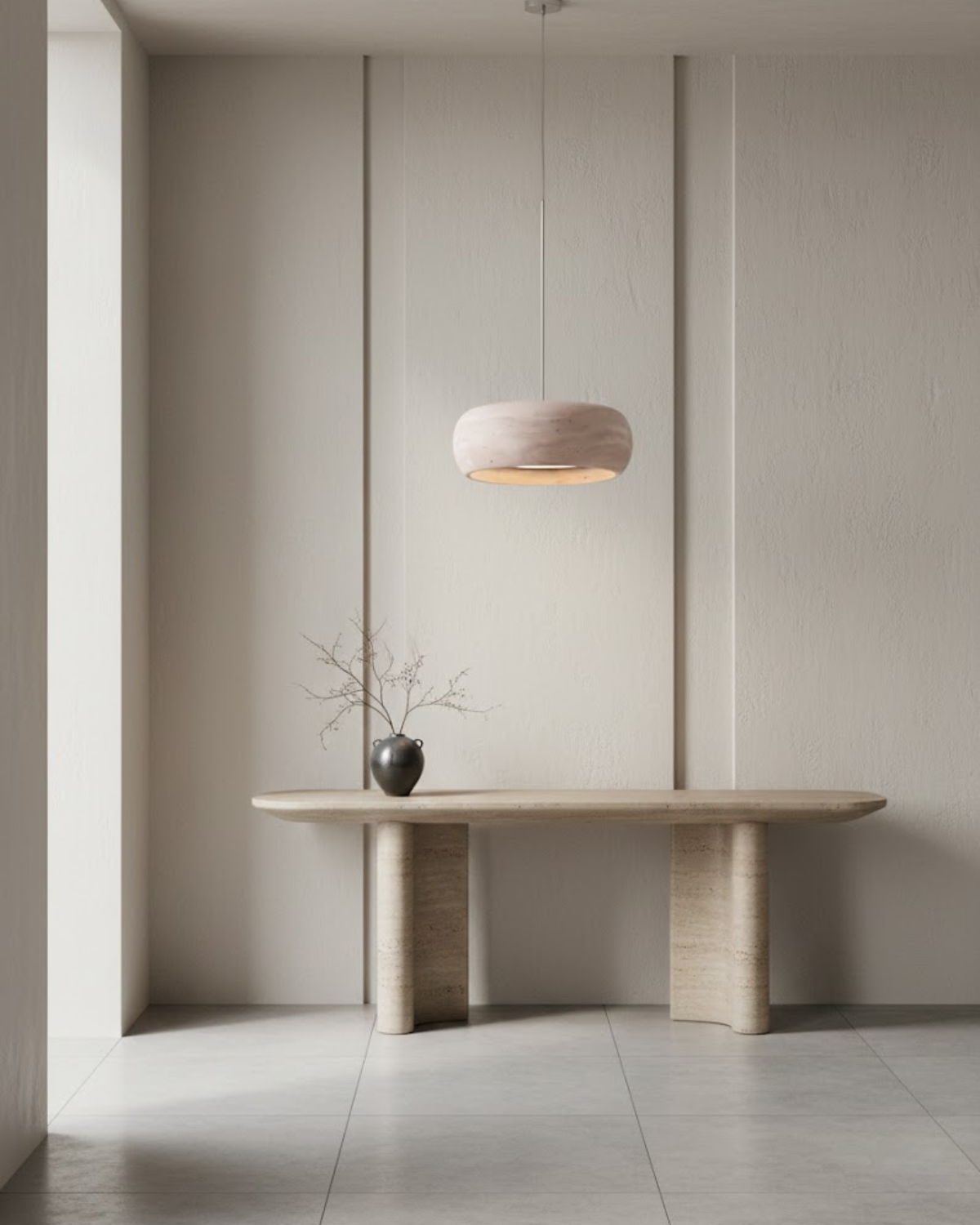 Hanglamp met steenlook afwerking – Bonq