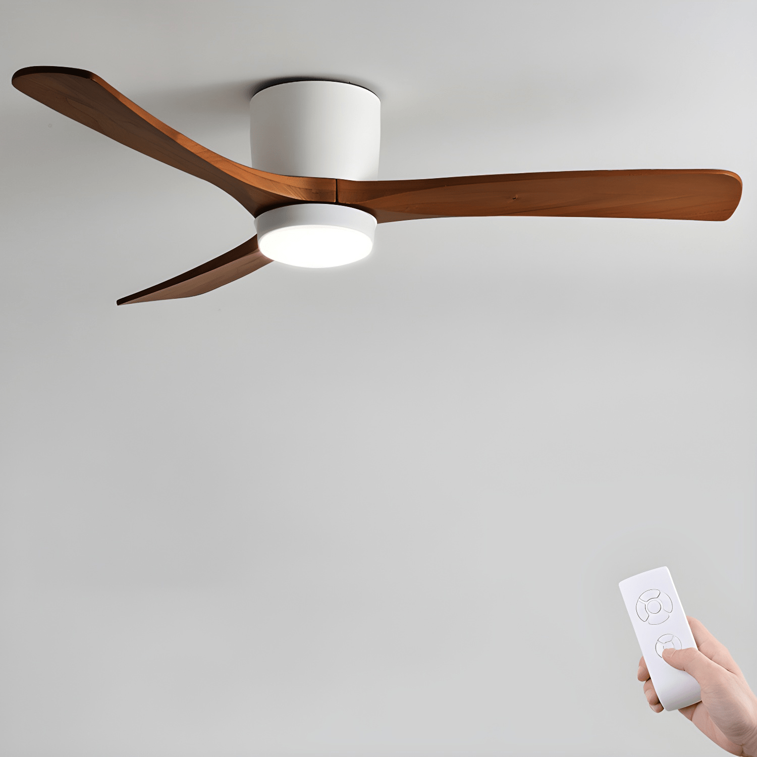 Zenviro houten plafondventilator met verlichting