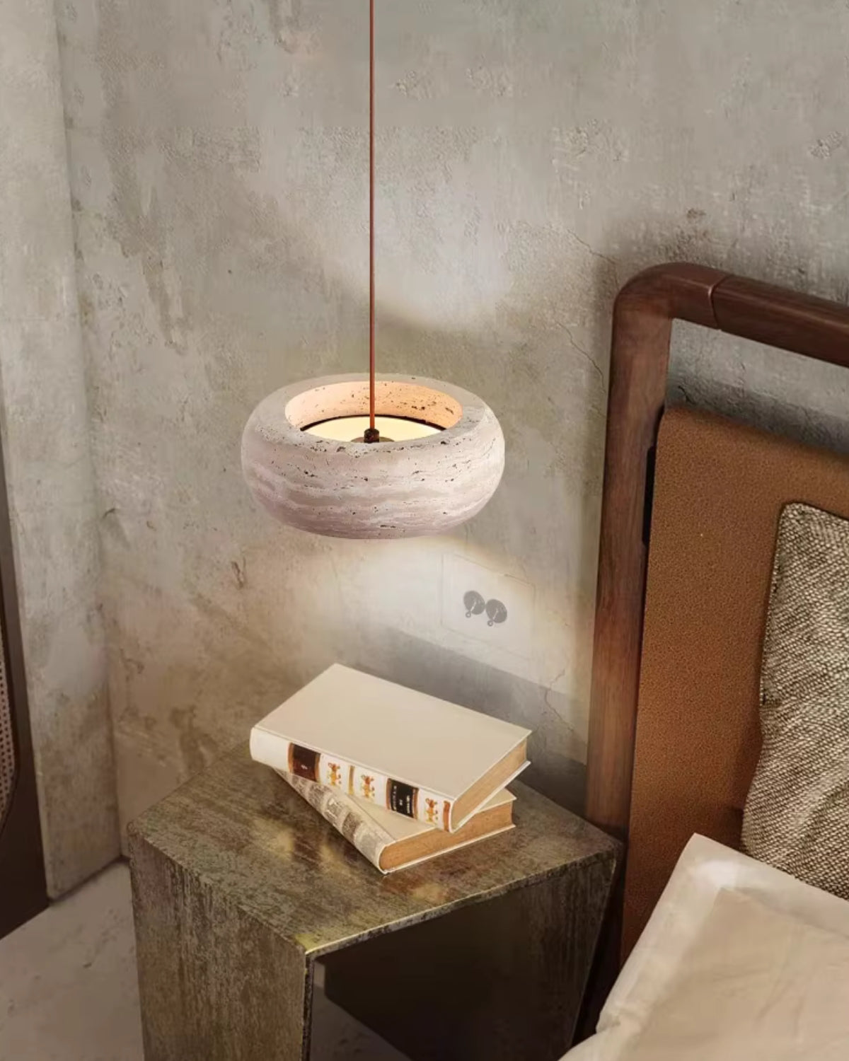 Hanglamp met steenlook afwerking – Bonq