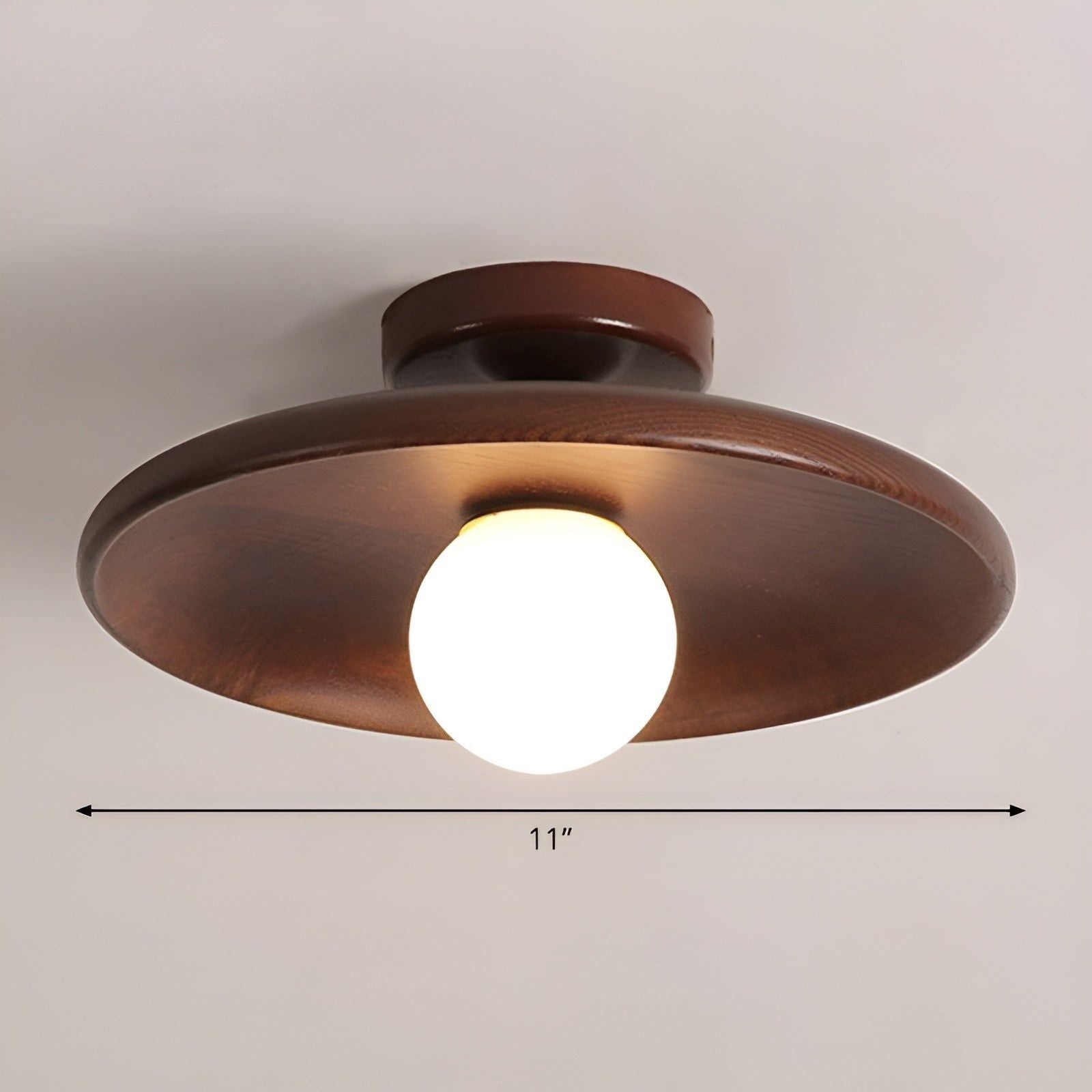 ZenWood LED Plafondlamp – Minimalistische Rust in Wabi-Sabi Stijl