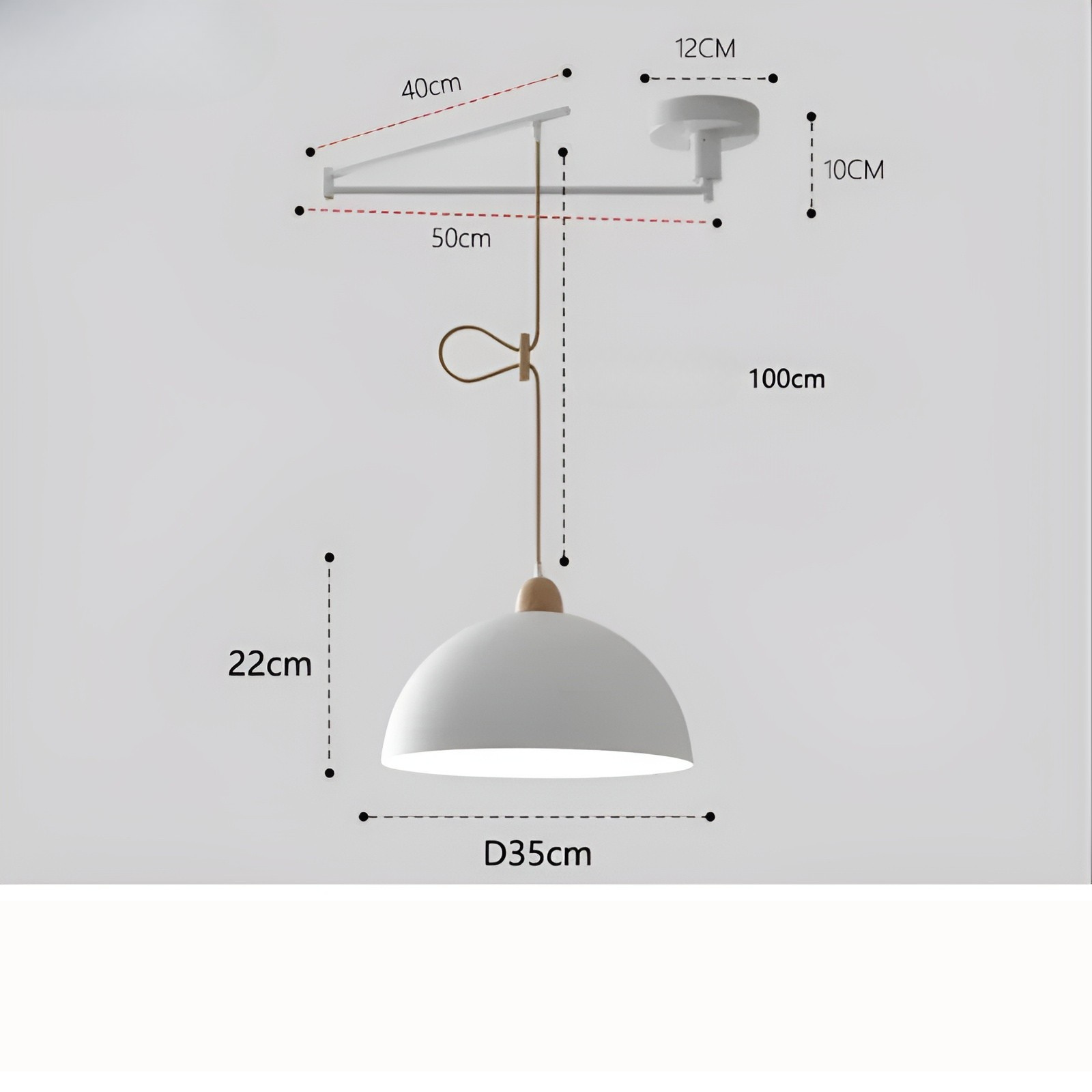 LuxeSwing – LED Hanglamp met Scharnierarm