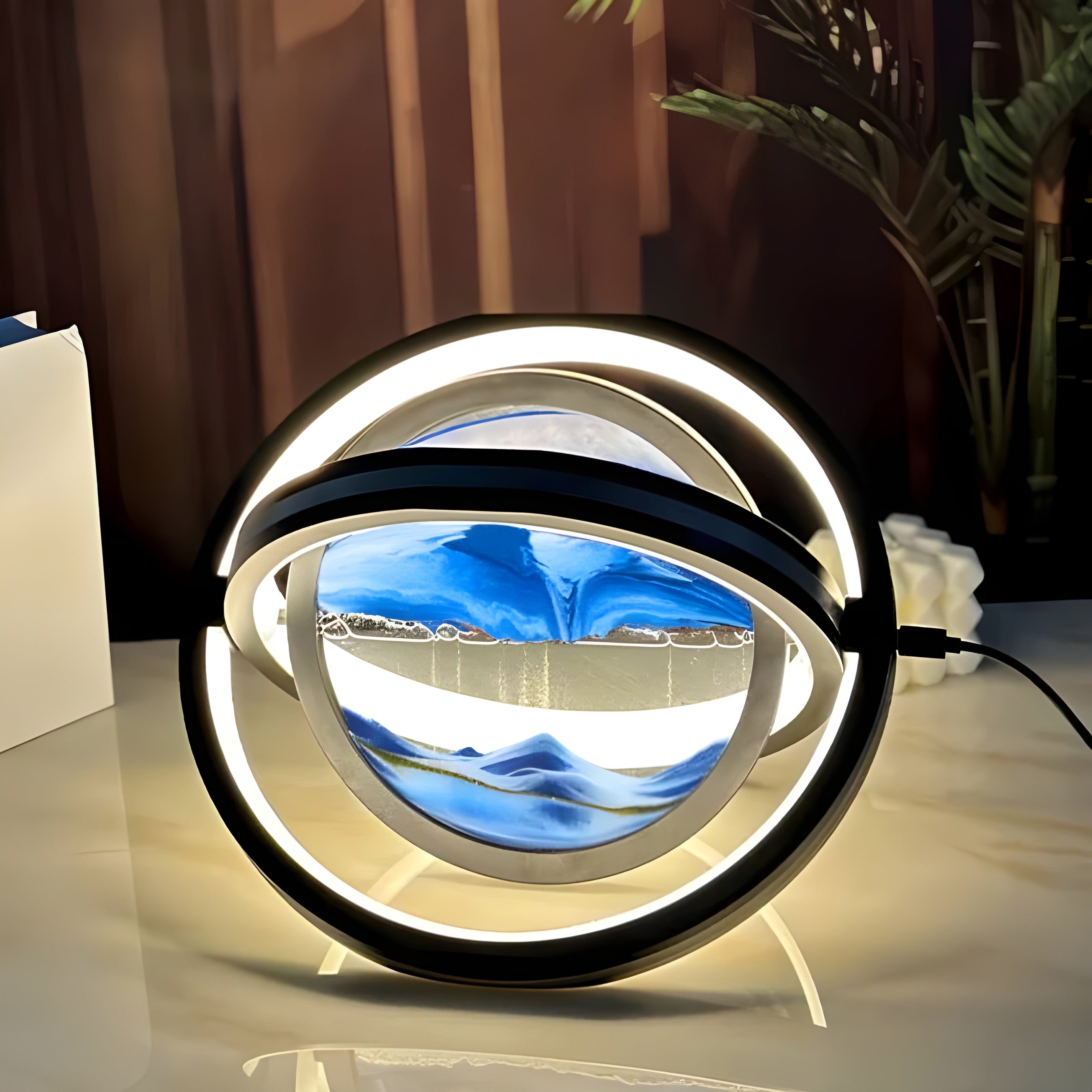 QuartzWave – LED Zandkunst Lamp