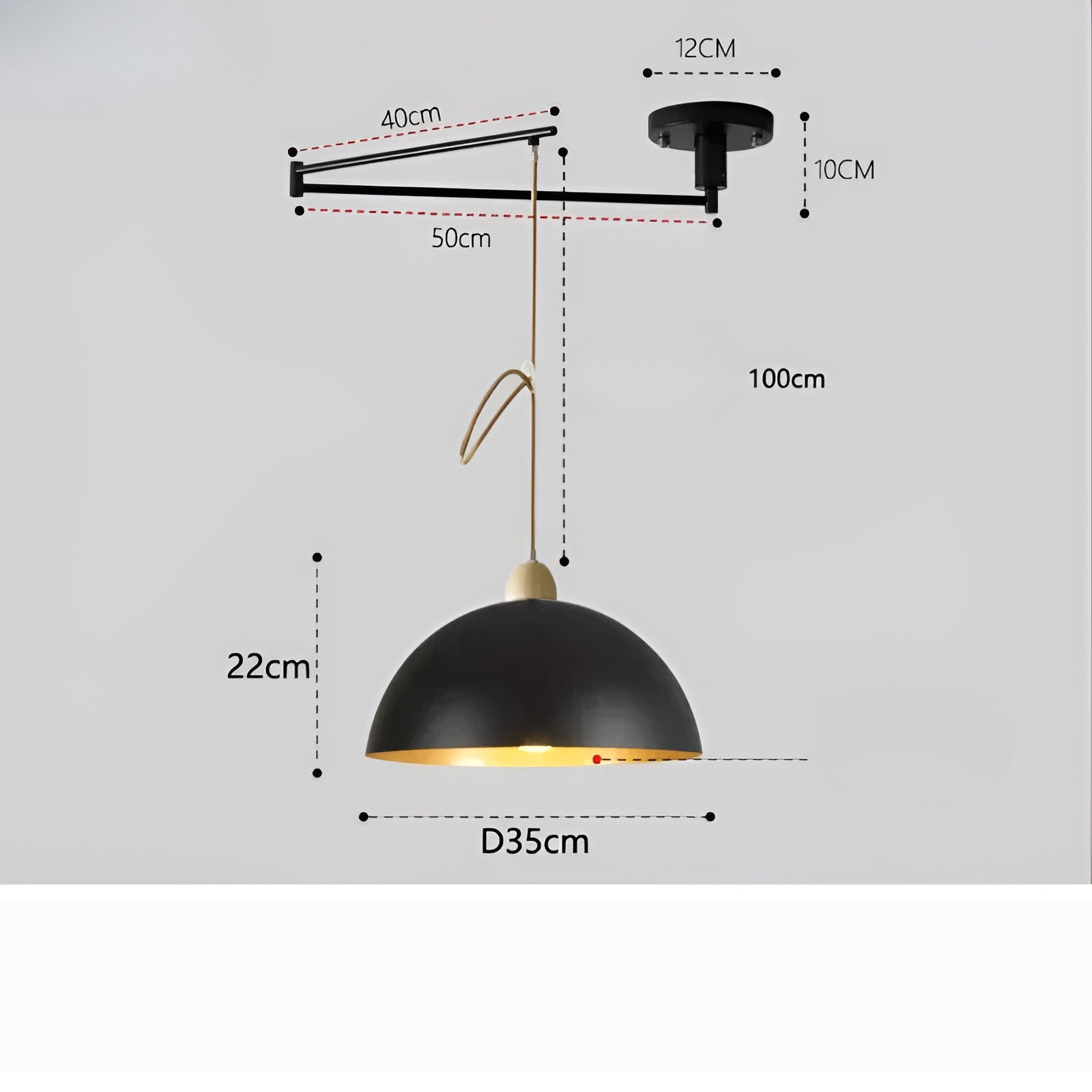 LuxeSwing – LED Hanglamp met Scharnierarm