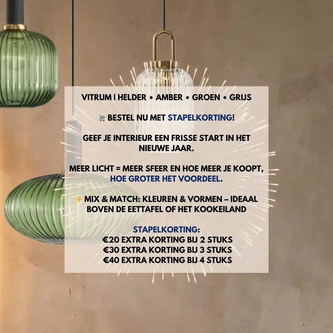 Hanglamp glas amber | Vitrum