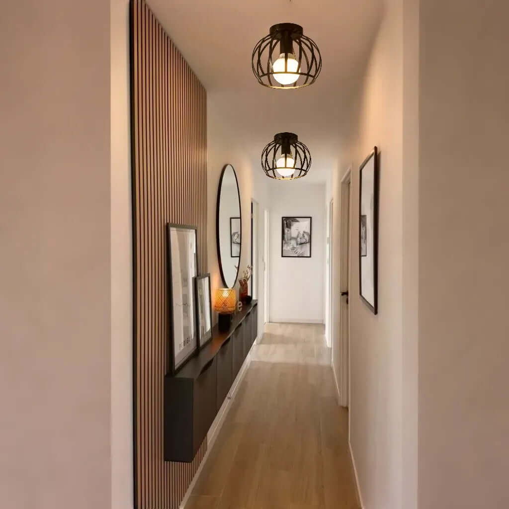 Havryn – Industriële Plafonnière met Open Design