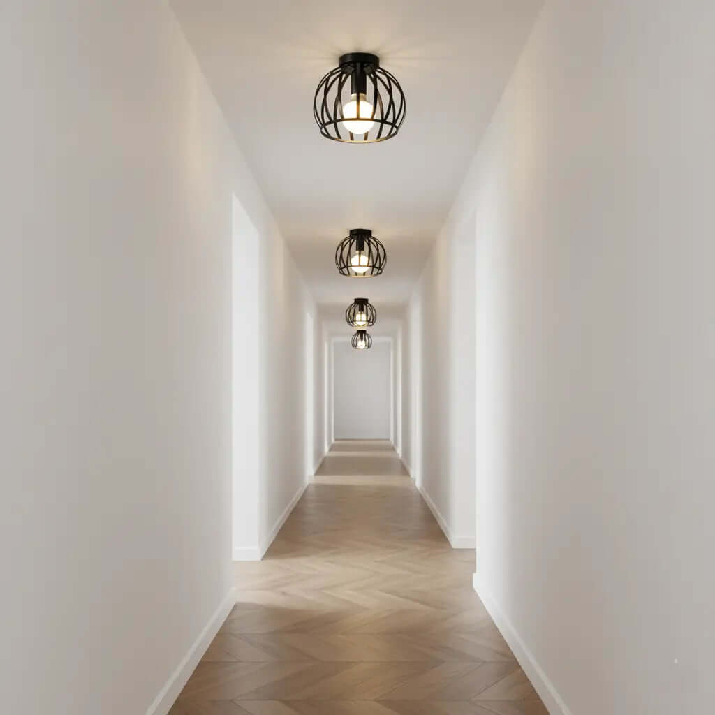 Havryn – Industriële Plafonnière met Open Design