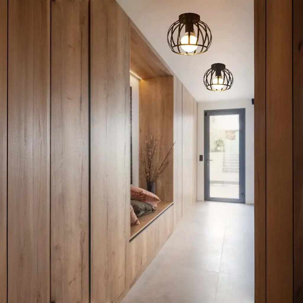 Havryn – Industriële Plafonnière met Open Design