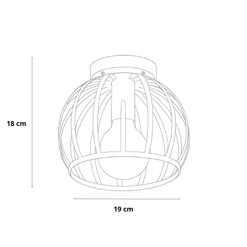 Havryn – Industriële Plafonnière met Open Design