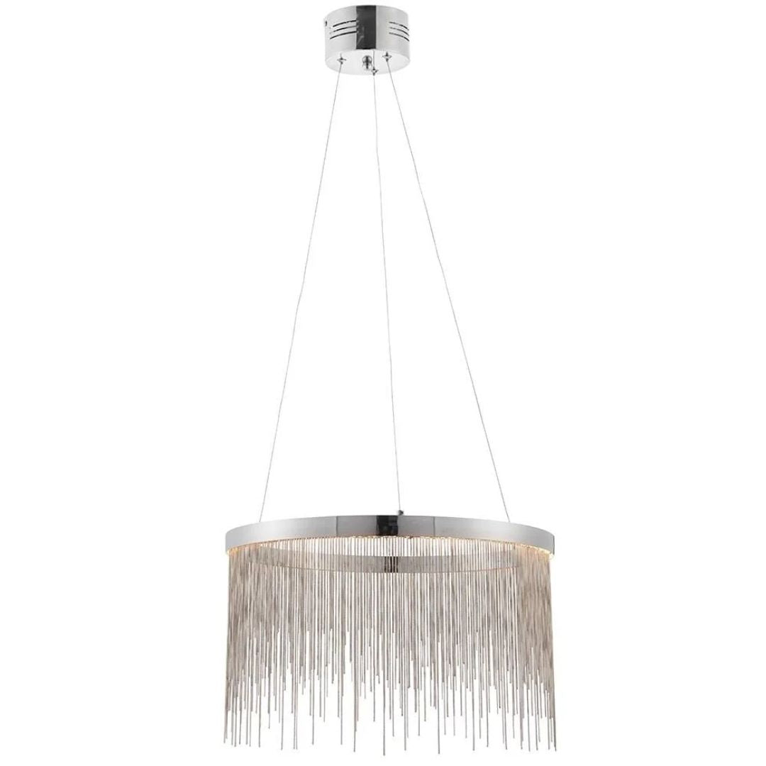 Hanglamp van chroom met kettingeffect – Bonq