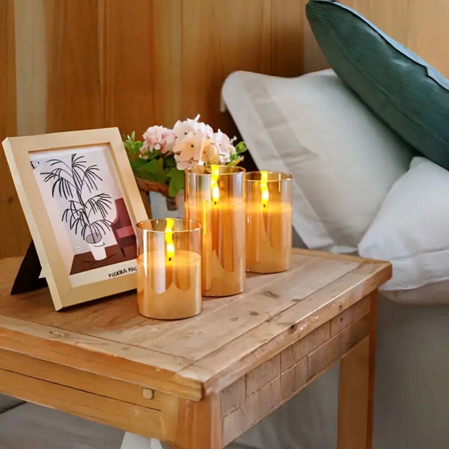 LED vlamloze kaarsen van kunststof met afstandsbediening – Bonq