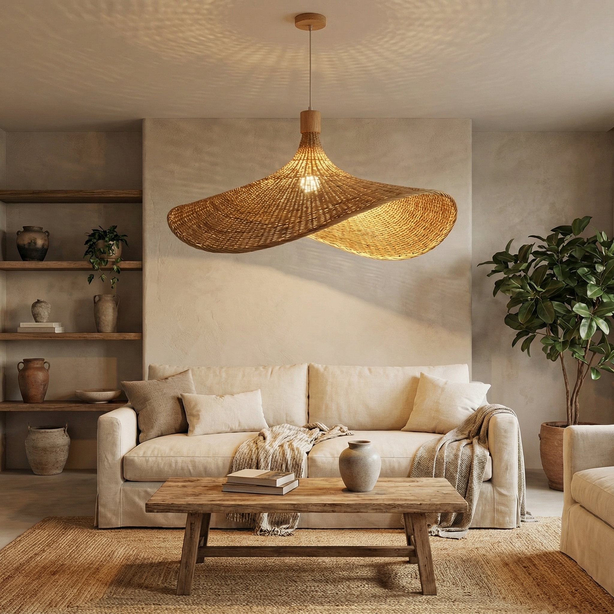 BambuAura Hanglamp – Handgemaakt van Duurzaam Bamboe