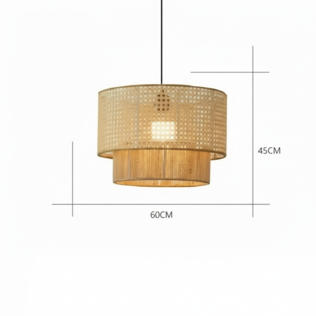 Hempora Wabi-Sabi Hanglamp – Handgemaakt van Henneptouw & Rotan