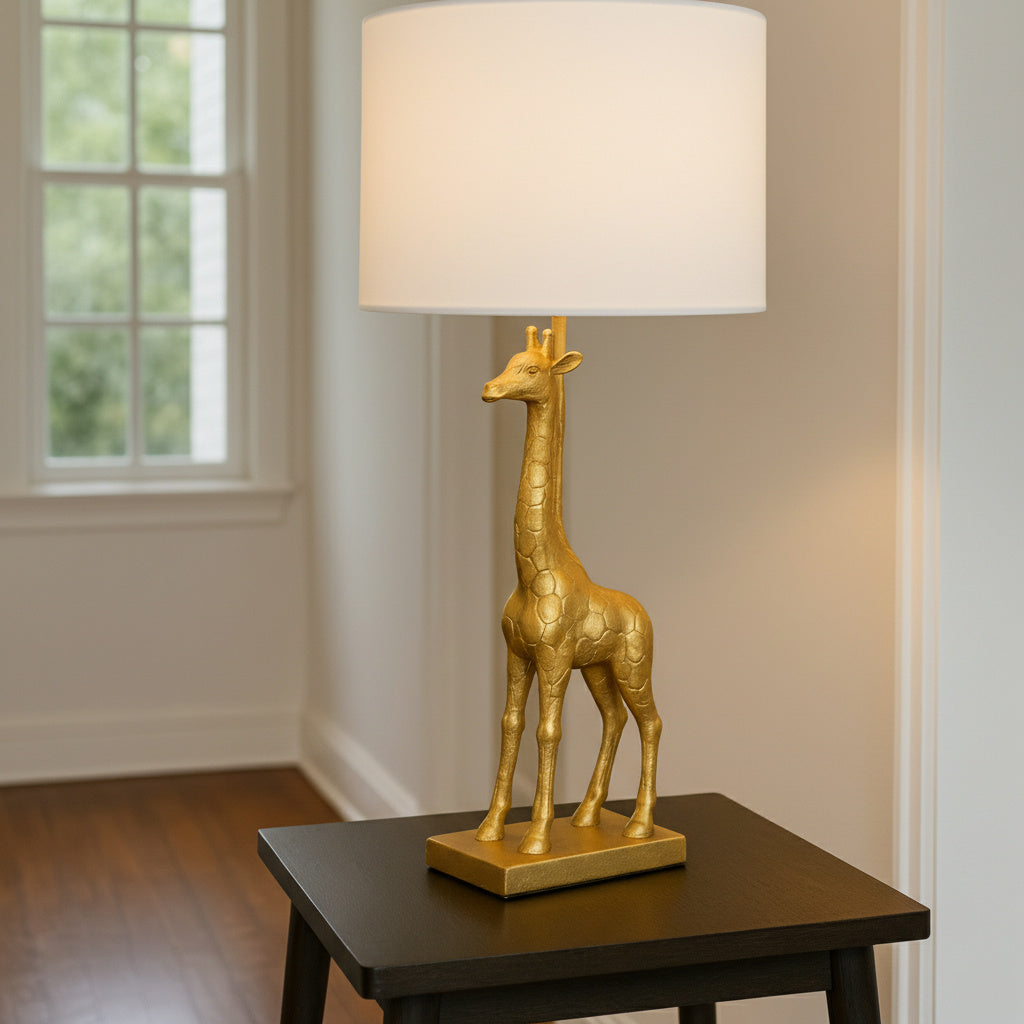 GiraLuxe – Gouden Giraffe Tafellamp