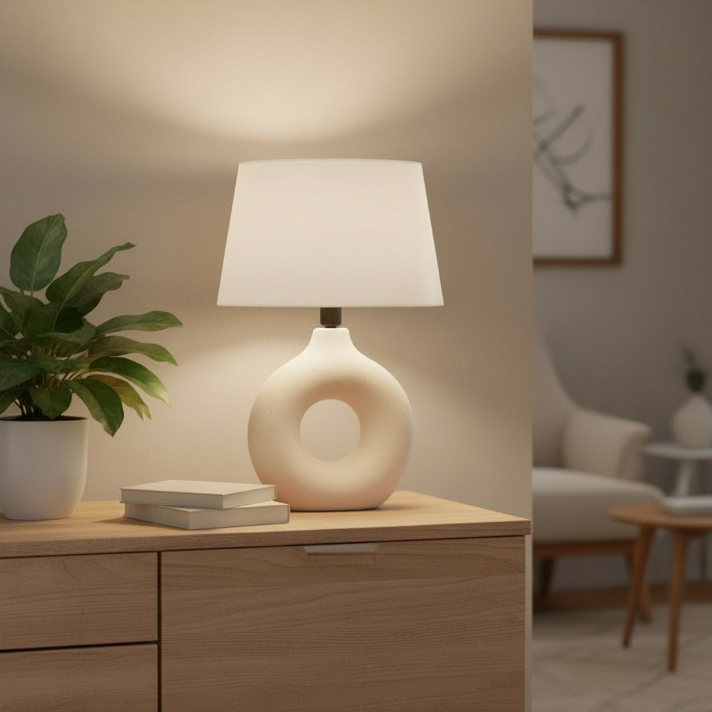 HaloDonut – Nacht- tafellamp in Keramiek met Donut-Design