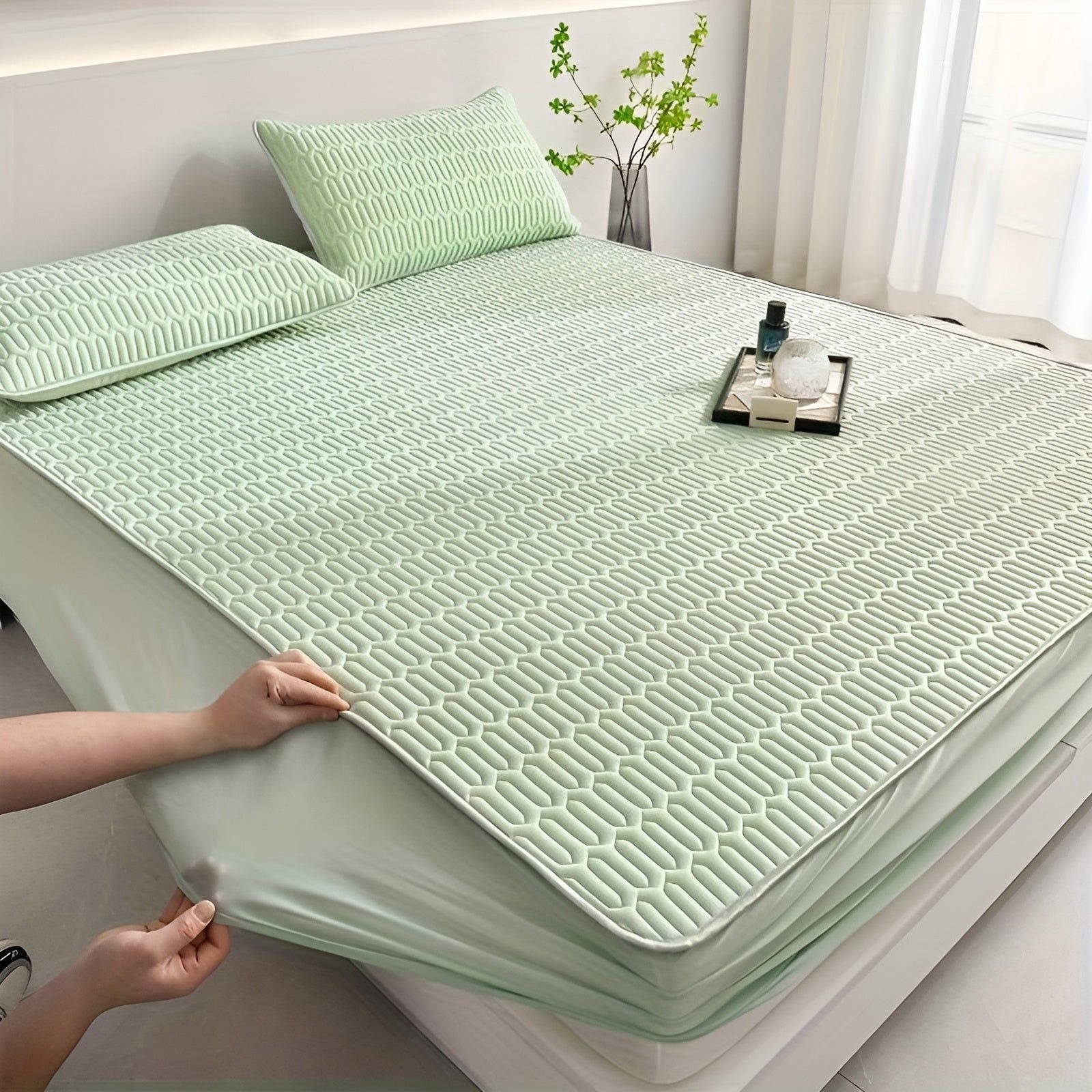 ClimaCool Set – Latex Topper & Kussenslopen voor Verfrissende Nachtrust