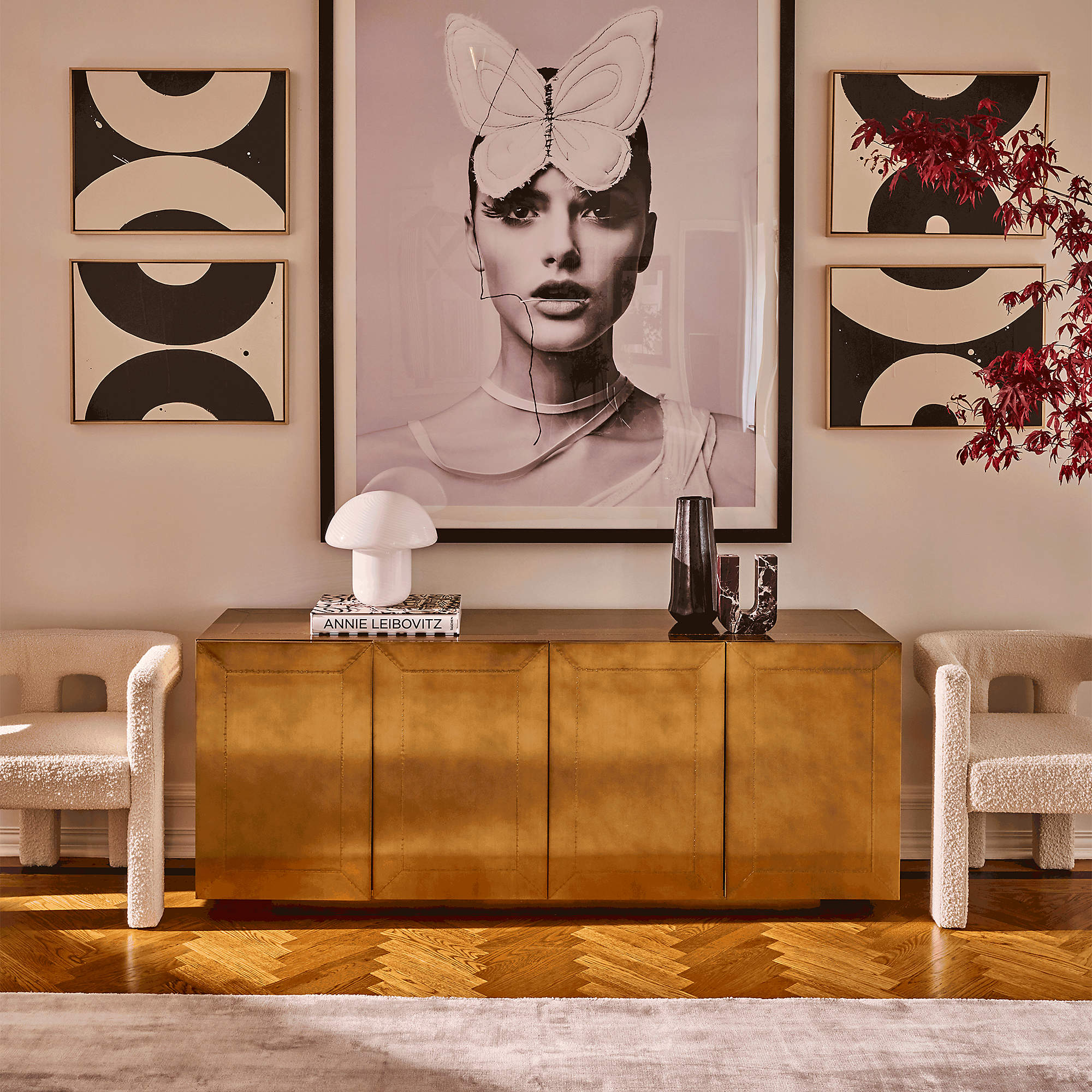 Lumière Chair – Moderne Bouclé Fauteuil met Omhullend Design