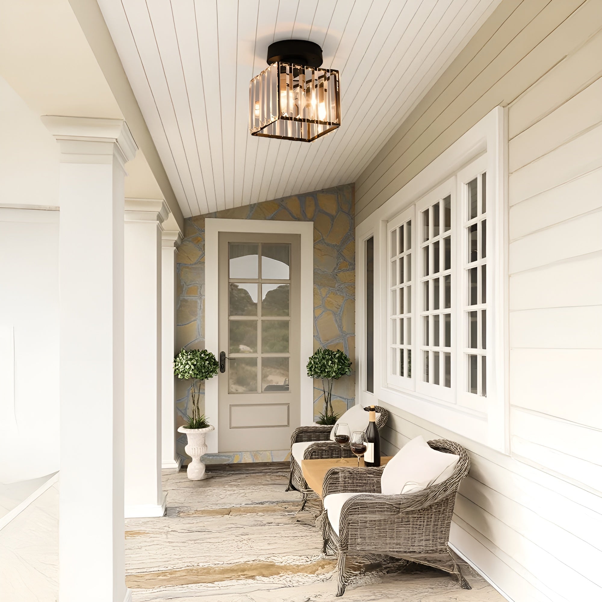 Delyra – Moderne Plafondlamp met Kristallen Gloed