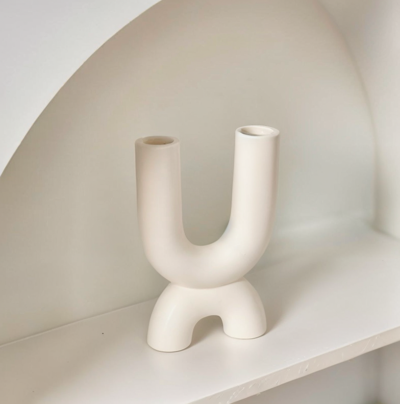 Eterna Glow – Minimalistische Keramische Kandelaarset