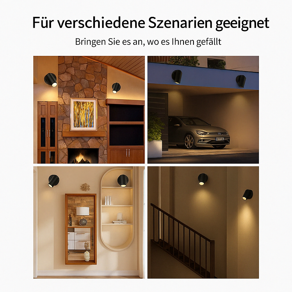 Vivalume™ Stijlvolle Oplaadbare LED-Wandlamp