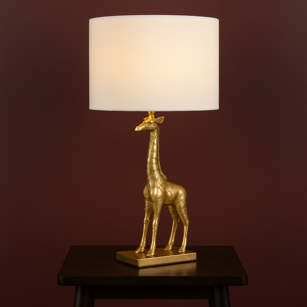 GiraLuxe – Gouden Giraffe Tafellamp