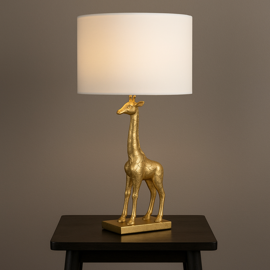 GiraLuxe – Gouden Giraffe Tafellamp