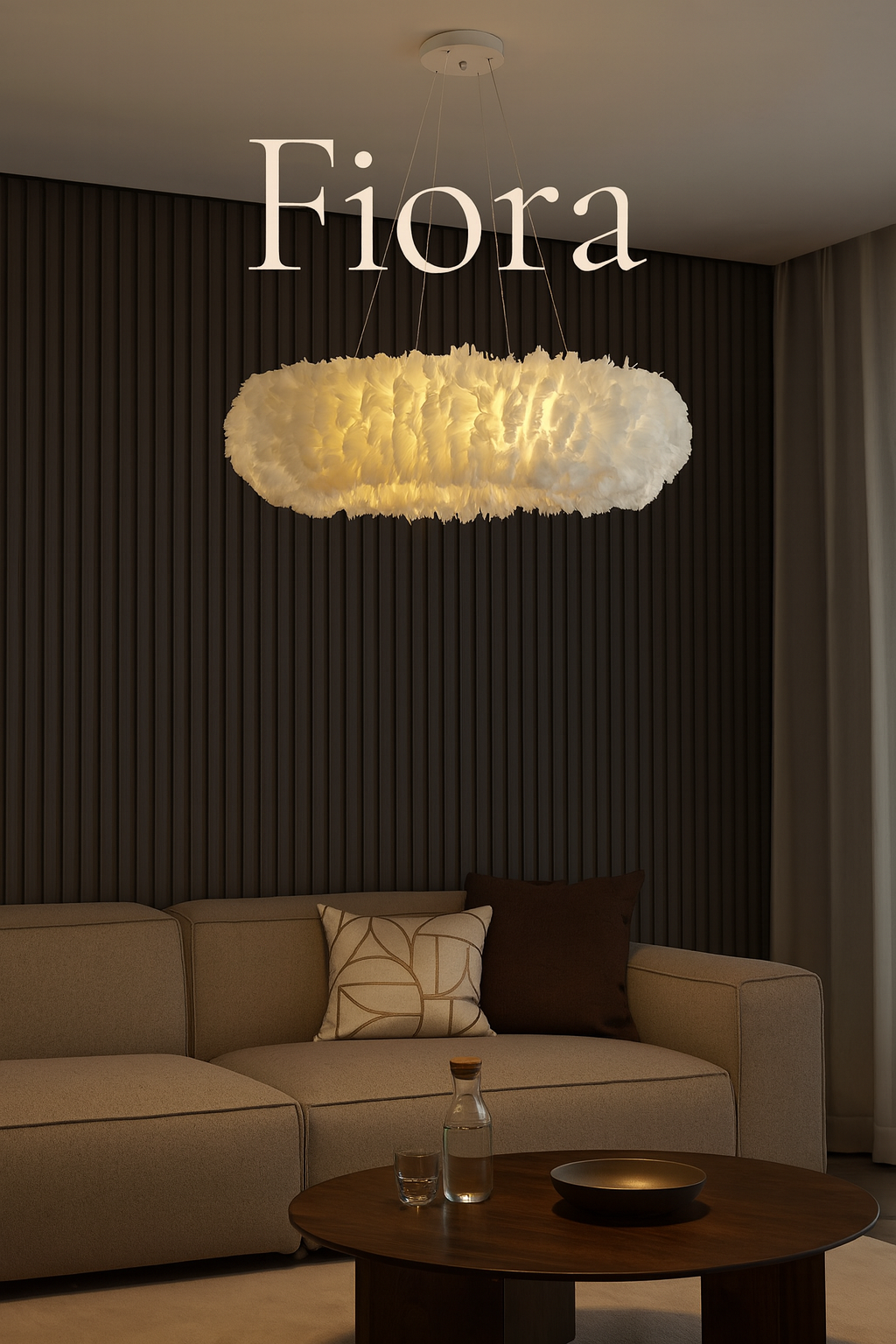 Fiora – Moderne Romantische Veer Chandelier