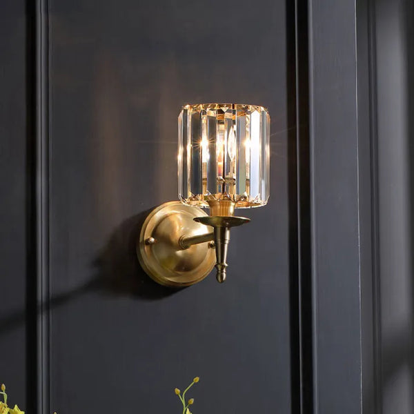 Kristalique Wandlamp – Vintage Luxe met Messing & Kristal | Bonq