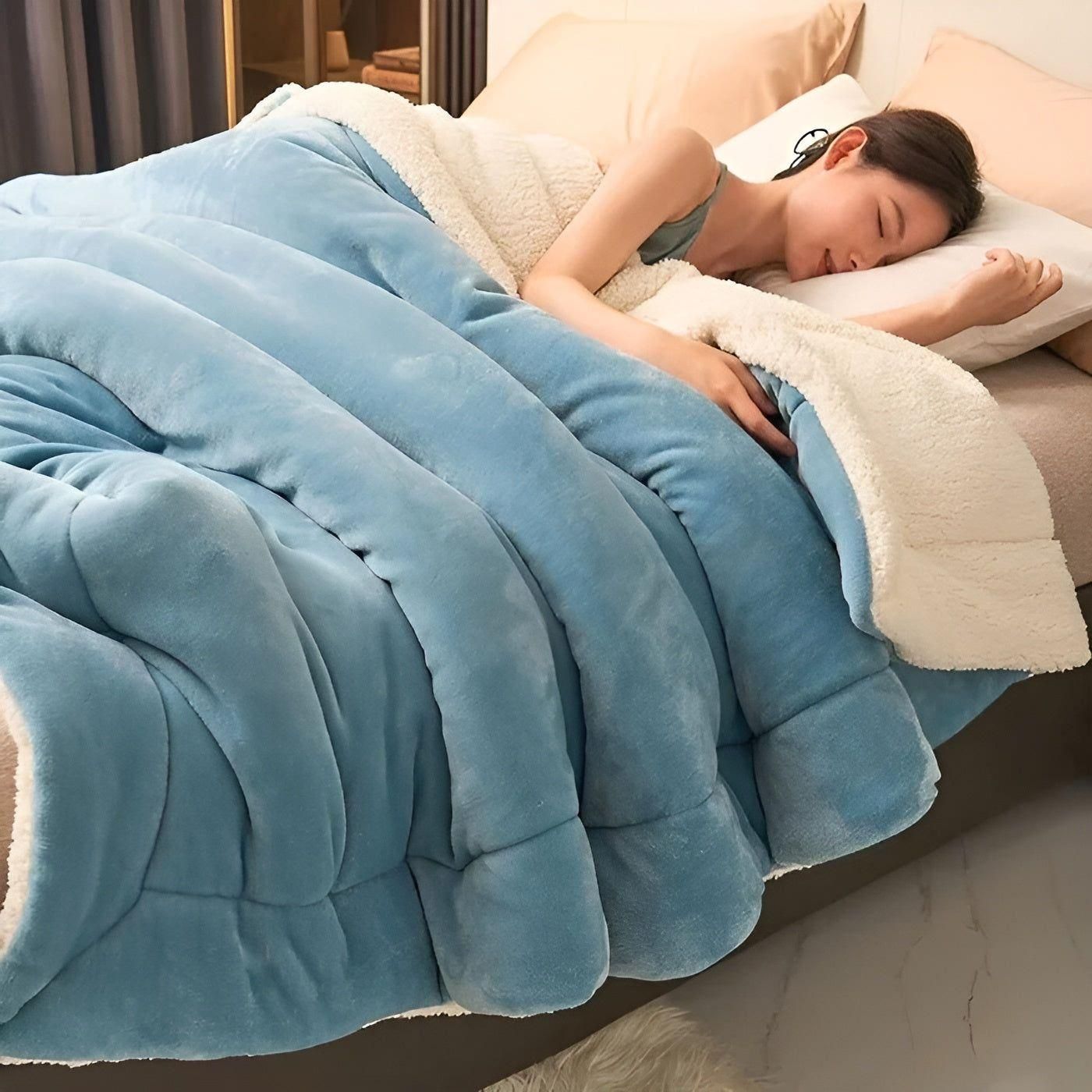 DuoLuxe Plaid – Dubbelgelaagde Fleece Deken voor Ultiem Comfort