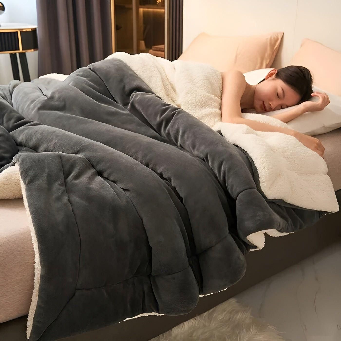 DuoLuxe Plaid – Dubbelgelaagde Fleece Deken voor Ultiem Comfort