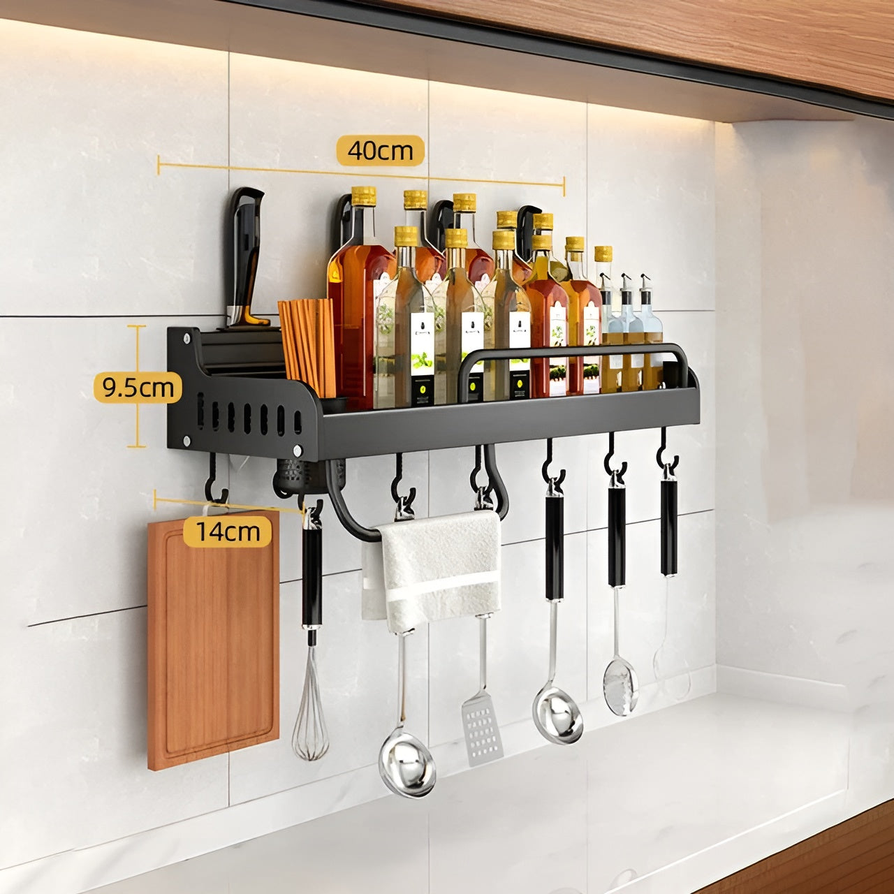 Culinara Rack – Multifunctioneel RVS Wandrek voor de Keuken