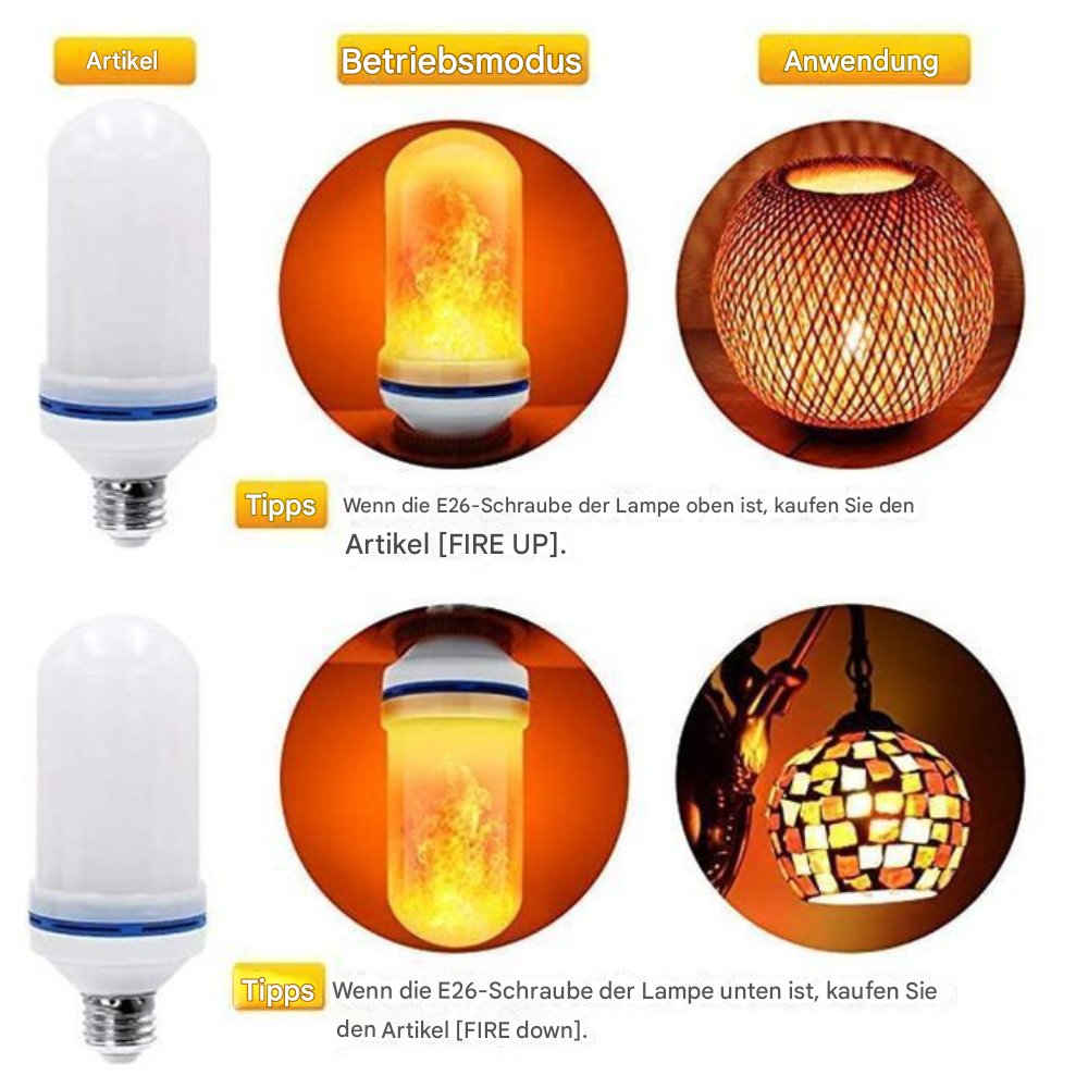 LED-Lamp met vlameffect