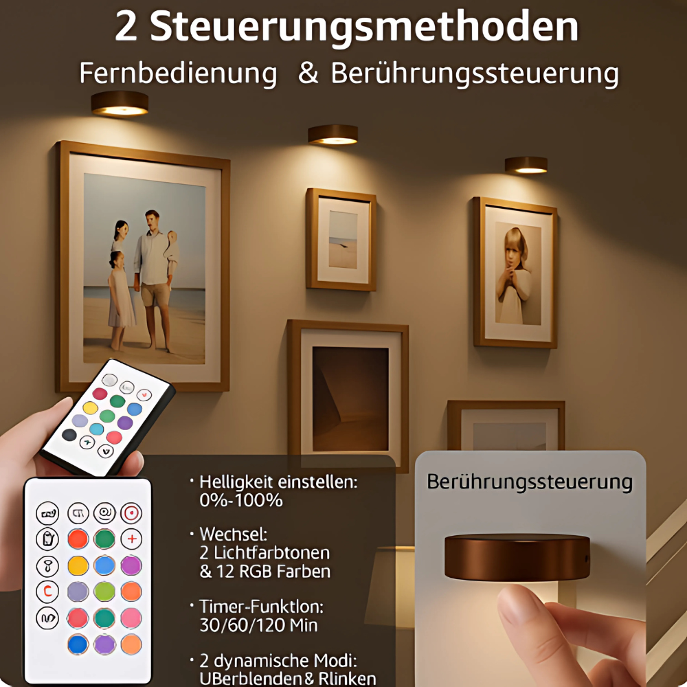 Magnetisch muurlamp voor kunst en design