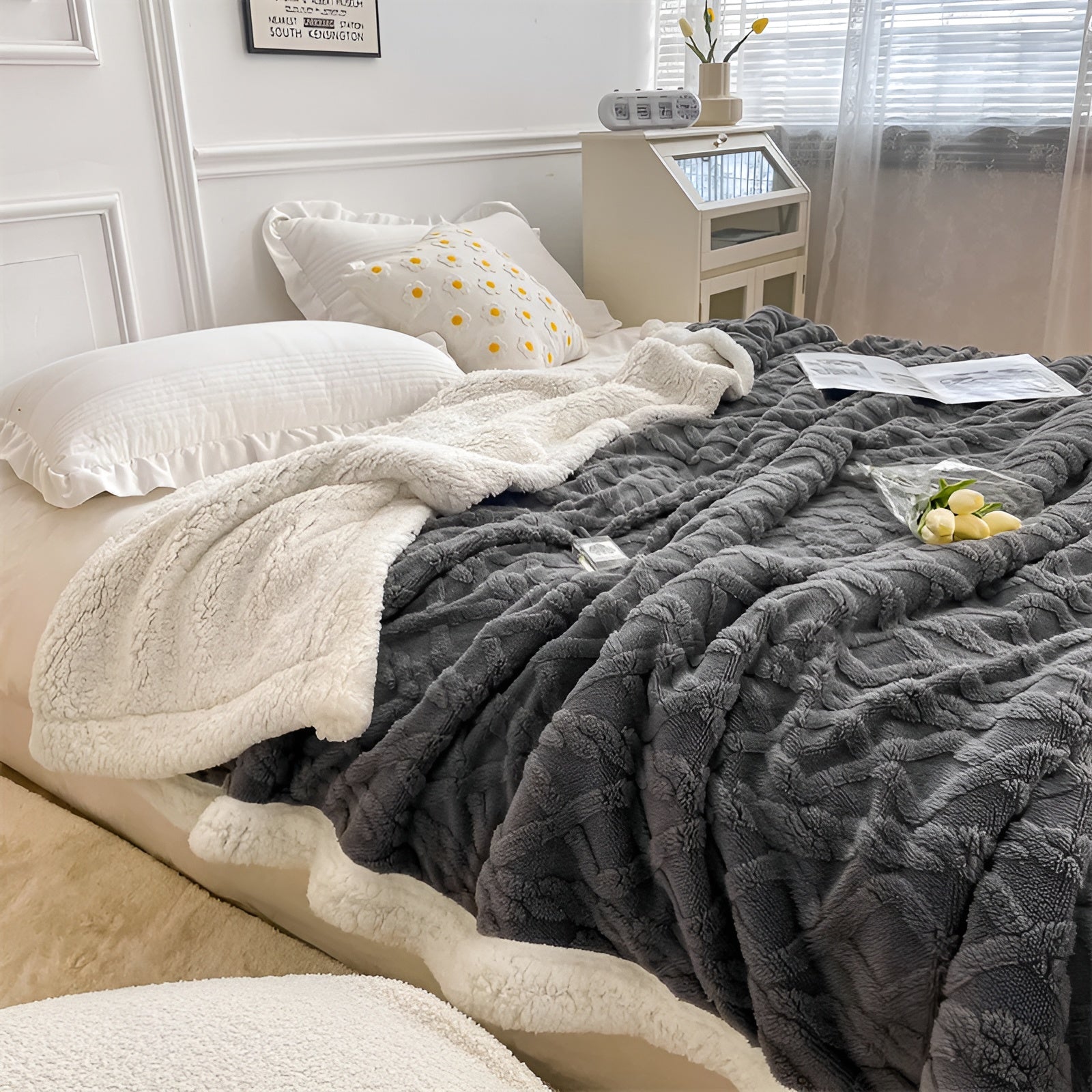 Ravelle – Tweezijdige Fleecedeken met Zachte Winterwarmte