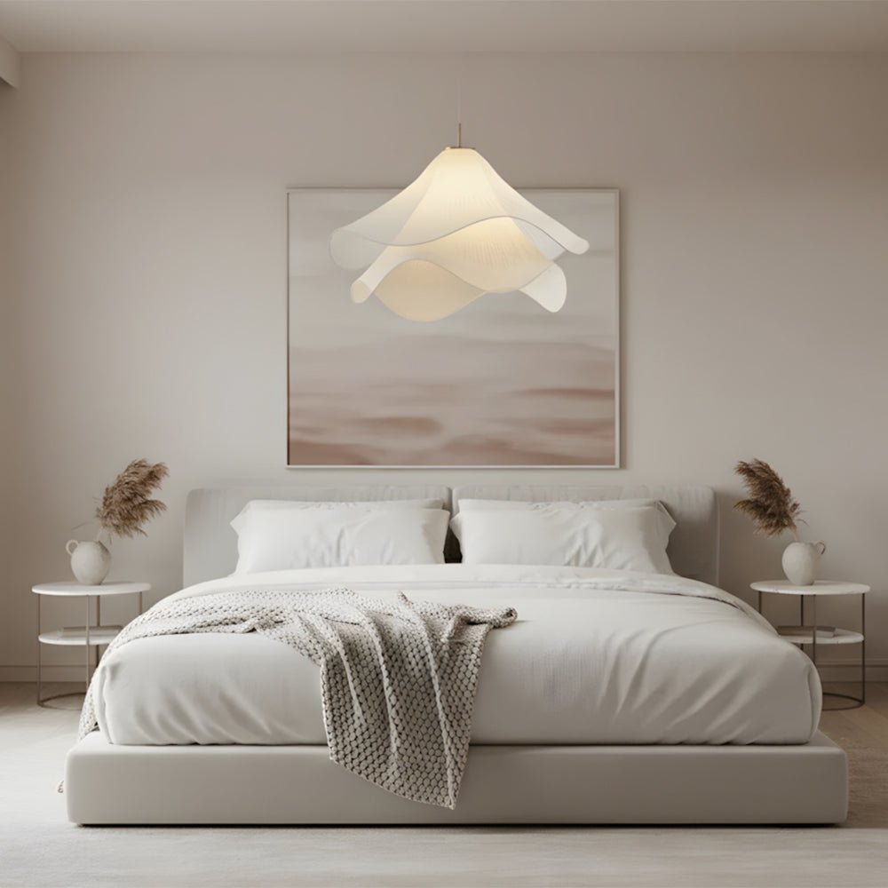 Hanglamp van metaal en stof – Bonq