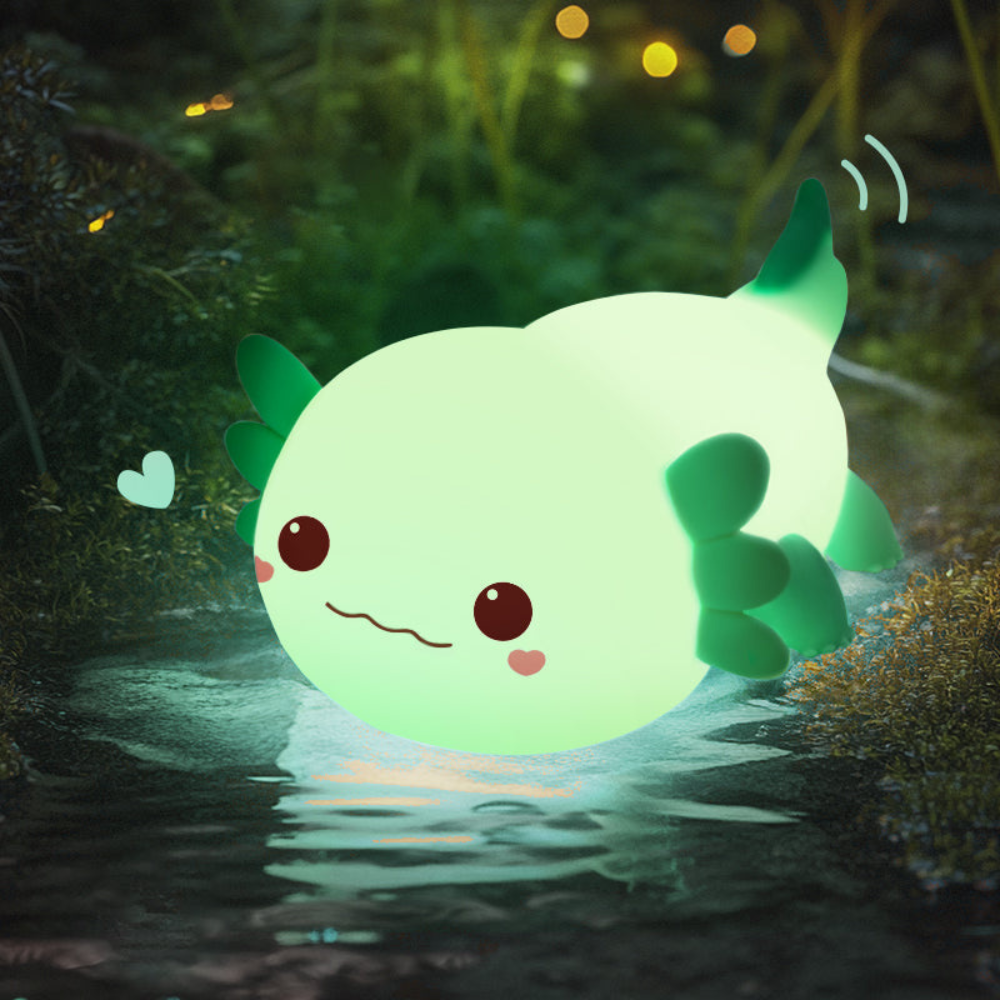 Schattig Axolotl-Nachtlampje