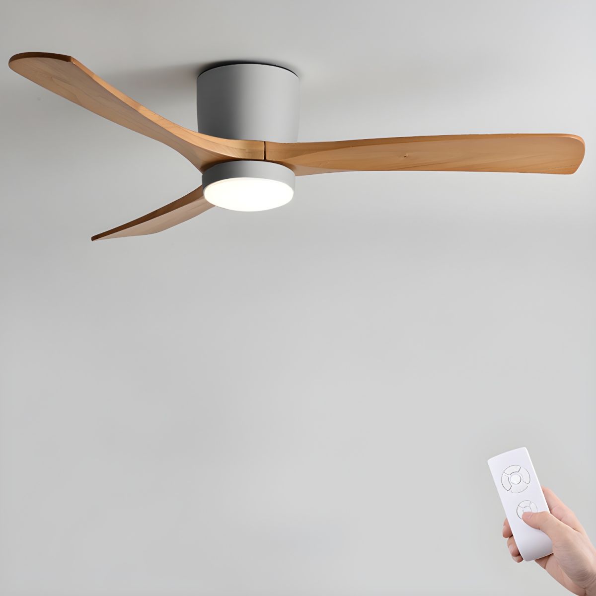 Zenviro houten plafondventilator met verlichting