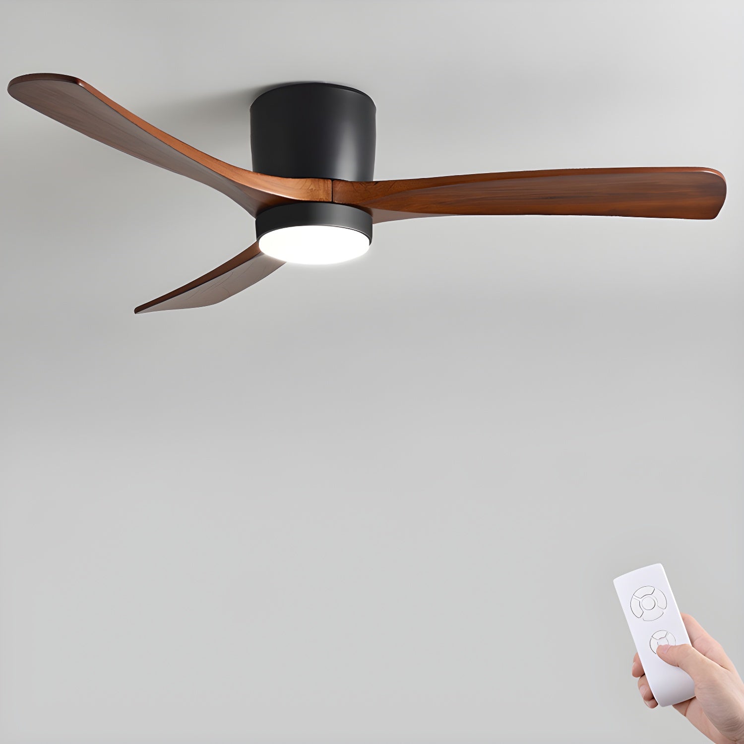 Zenviro houten plafondventilator met verlichting