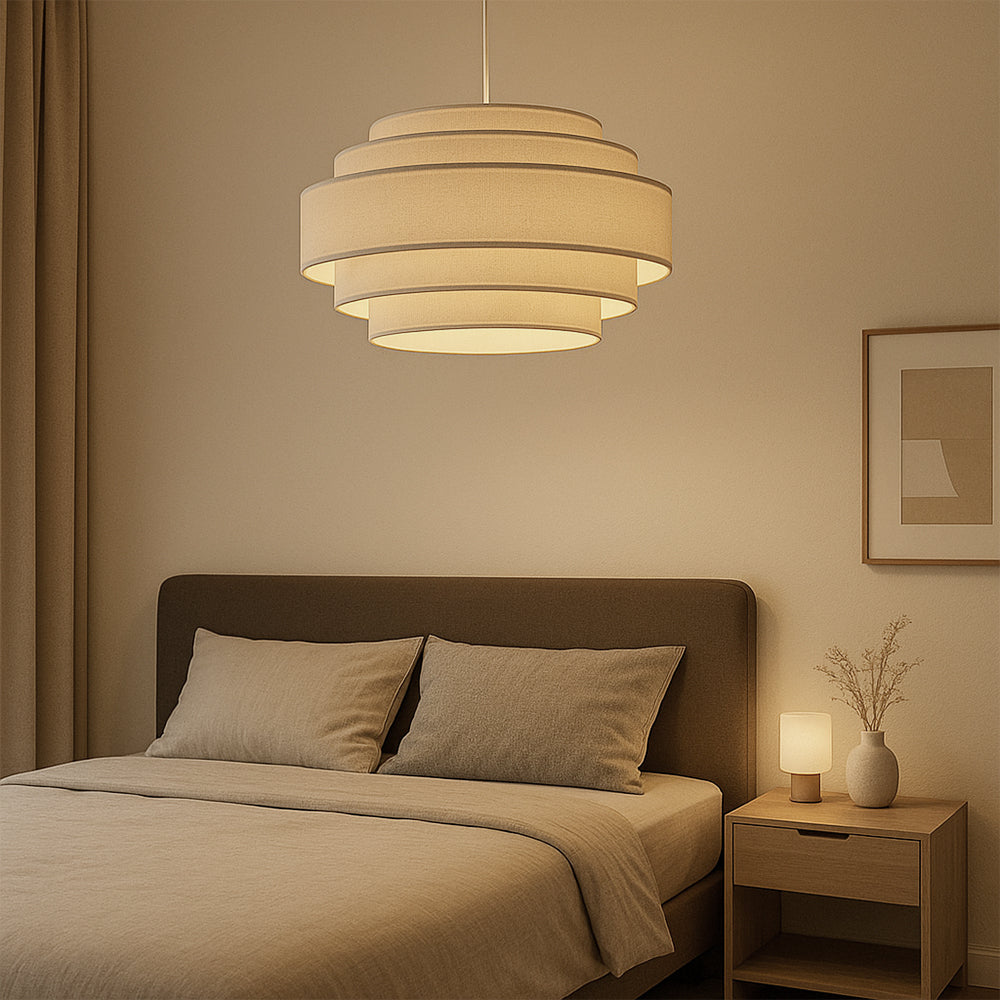 Hanglamp van stof – Wabi Sabi ringdesign – Bonq