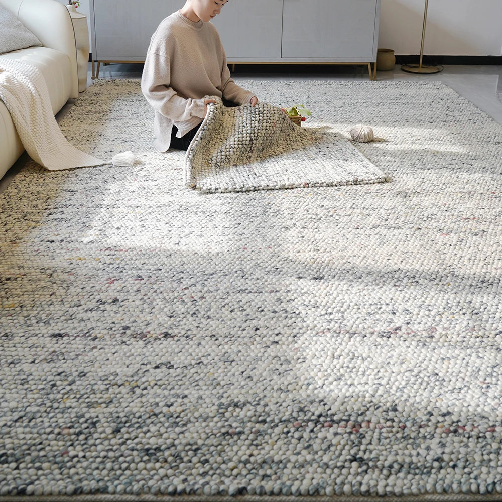 Molvina™ Luxe Handgeweven Wollen Vloerkleed