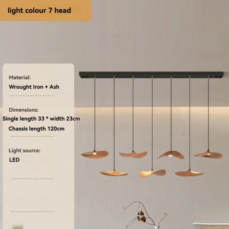 Mavento™ Tijdloze houten kroonluchter in walnootkleur