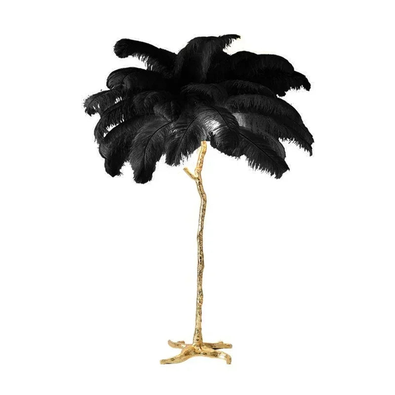 Merovia™ Luxe Struisvogel Veren Vloerlamp