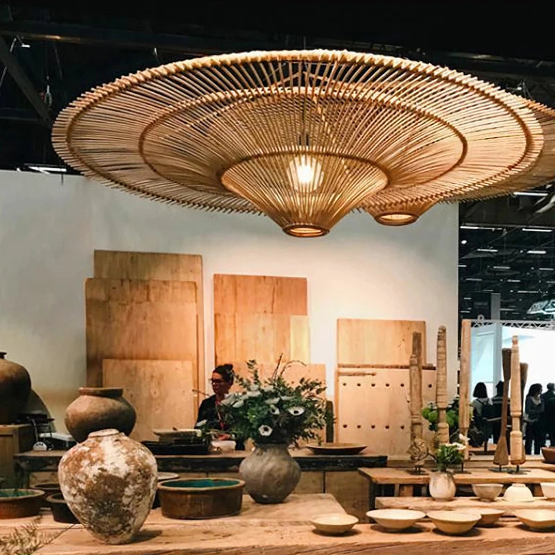 Handgemaakte Rotan Wabi-Sabi Lamp