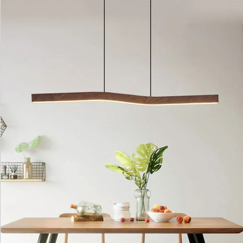 Marello Retro Lineaire Houten Hanglamp