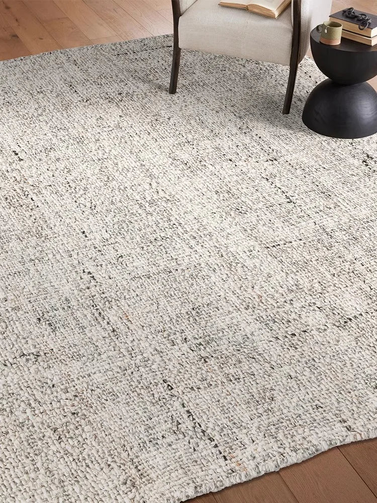 Velora™ – Effen Handgemaakt Wollen Vloerkleed