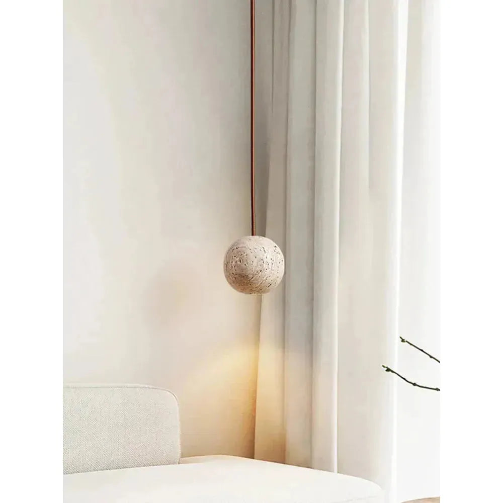 TerraLuce Travertin Hanglamp – Natuurlijke Elegantie in Wabi-Sabi Stijl